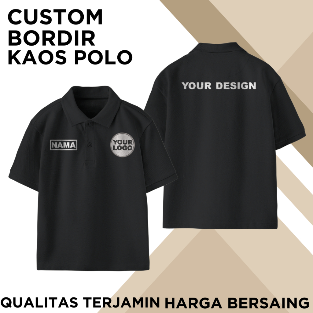 polo shirt custom nama & inisial polo shirt custom nama & inisial