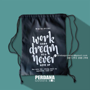 goodie bag / tas serut custom nama & logo